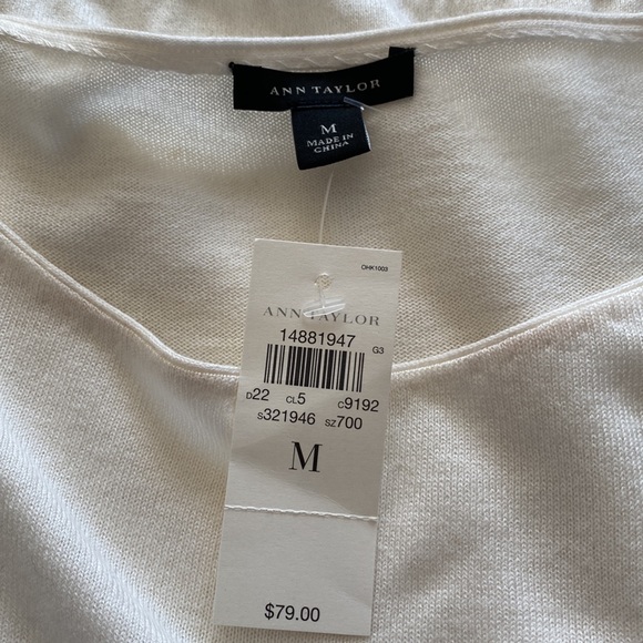 Ann Taylor Sweater w/Lace Detail - Picture 4 of 6